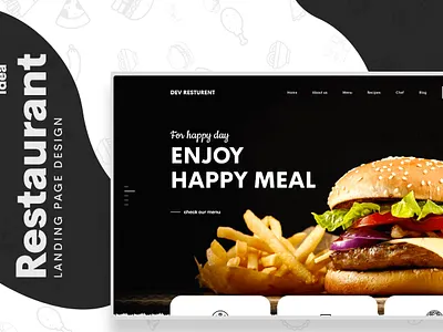 Dev Restaurant Web UI/UX Design Free Download burger corporate devdesign download fast food food food delivery free freebie pizza pizzeria psd restaurant sushi trendy ui ux web xd