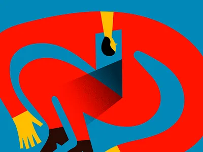 Who’s at the door? color palette design graphicdesign illo illustrated illustrations knock knock stefanomarra