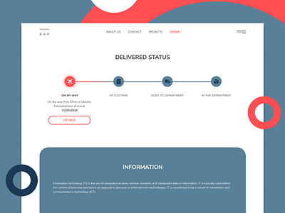 daily UI 086 "Progress Bar" 086 amazing awesome beautiful best daily ui delivery design good great logo minimal nice progressbar status ui vector web webdesign wonderful