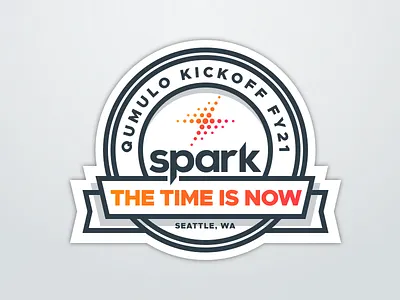 Spark Badge badge badge logo crest sticker text on path