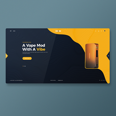 Mod shop header ui discovery creative design homepage inspiration landing landing page ui ux vape web website