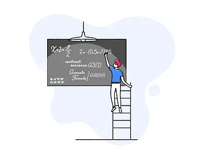 Calculations canada character doiron flat illustration jeremie doiron moncton ux web