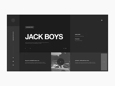 JACK BOYS Website Wireframe Pt. 1 app design grid hip hop jack boys layout music travis scott typography ui ux web website website design