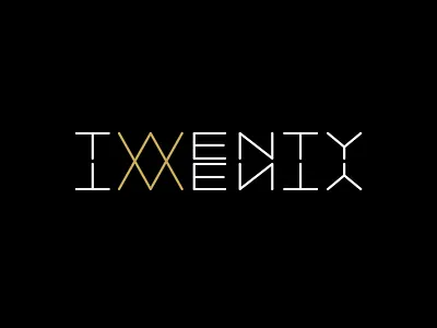 TwentyTwenty 2020 2020 type decade futuristic new year twenty typography