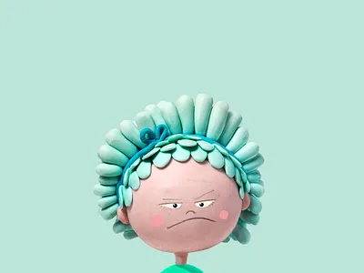 bad mood character characterdesign children clay drawing face fimo illustration kid mixed media polymer clay sculpture
