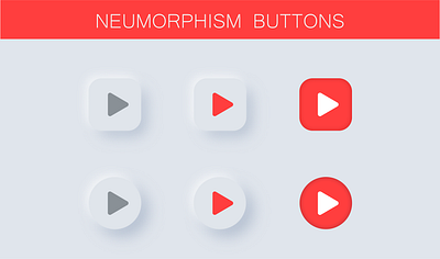 Neumorphism Buttons button buttons element neomorphism neumorphism play player skeuomorph skeuomorphic skeuomorphism ui ui ux uiux