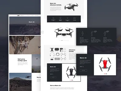 DJI drone landing page flat minimal typography ui ux web webdesign website