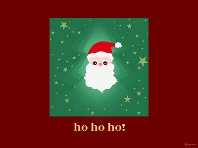 Ho ho ho! Happy New Year to all! art christmas christmas tree colorful design figma happy new year hohoho holiday icon illustration minimal santa stars vector