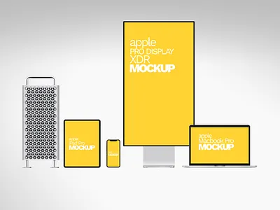 Apple Mac Family apple apple pro display download free freebie ipad pro iphone 11 pro max mac pro macbook pro 16 mockup pro stand