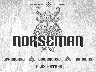 Norseman Font battle display fight font masculine medieval norse power strength strong viking wafare