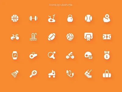 Sports & Fitness Icon Set app fitness flat icon icon design icon designs icon set iconography icons icons set sport ui vector