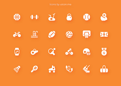 Sports & Fitness Icon Set app fitness flat icon icon design icon designs icon set iconography icons icons set sport ui vector