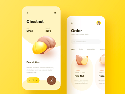 nuts app design ui