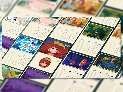 calendar calendar card illustrator scenery