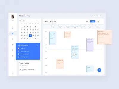 dashboard / schedule dashboard ui design icon schedule ui ux web