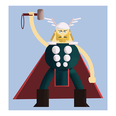 Thor avengers illustration marvel comics norse mythology thor vector