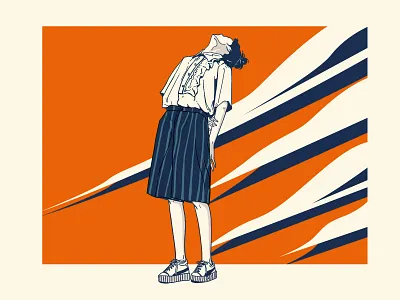 cool girl3 animation design app branding character design design graphicdesign illustration illustrator typography ui web