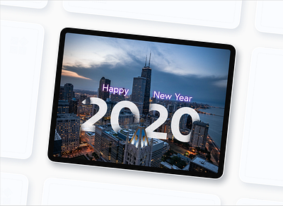 Happy 2020 2020 chicago fredy sosa ipadpro newyear ui ux xd