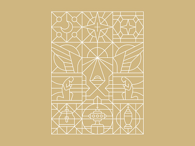 Nativity christmas design detail geometric illustration jesus line art lines nativity vector