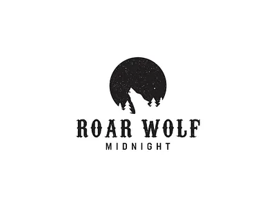 Roar wolf app branding design flat icon illustration internet logo modern vector