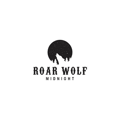 Roar wolf app branding design flat icon illustration internet logo modern vector