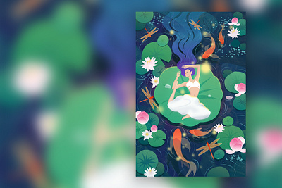 瑜伽精灵 design illustration yoga