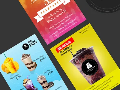 Magic Straw Poster design design ui