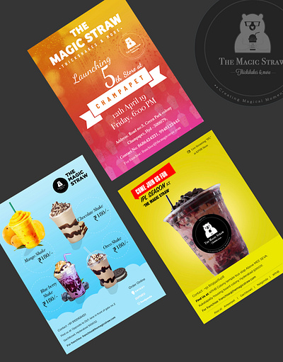 Magic Straw Poster design design ui