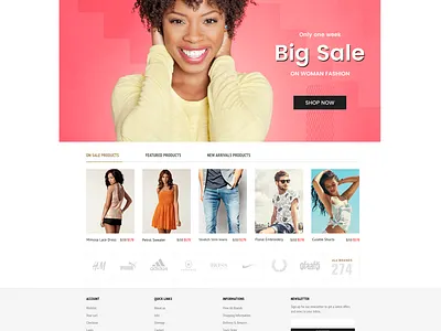 Men's and Women's Fashion Website Design ecommerce webdesign website design websites