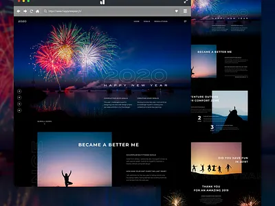 2019 Weekly Design #52/52 2020 adobe xd design fireworks happy new year holiday ui uidesign uipractice web website