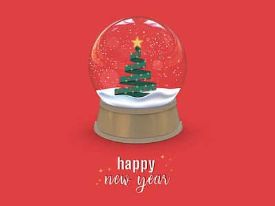 Happy New Year 2020 🎄 2020 abstarct christmas christmas tree design happy holidays happy new year happynewyear holiday illustrator merrychristmas minimal new year red snow snow globe snowball snowflake tree vector