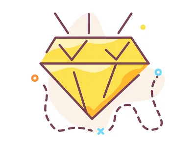 Diamond illustration blink branding design diamond diamonds gold golden golden ratio golden ration icon design illustration illustrator modern money rich ui vector