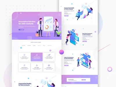 Data Science Web design analysis analytics chart analytics dashboard australia data data science data visualization database design studio elementor templates illustrations purple science team ui design webdesign