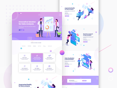 Data Science Web design analysis analytics chart analytics dashboard australia data data science data visualization database design studio elementor templates illustrations purple science team ui design webdesign