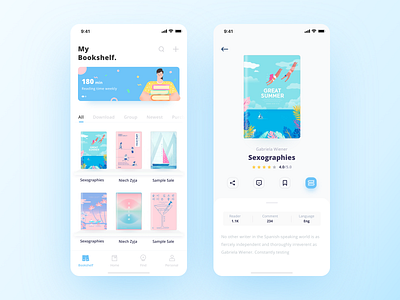 Read Book App book design illustration read ui ux