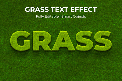 Grass Text Effect 3d alphabet art background character effect font grass letter luxury mockup photoshop style text texture type typography