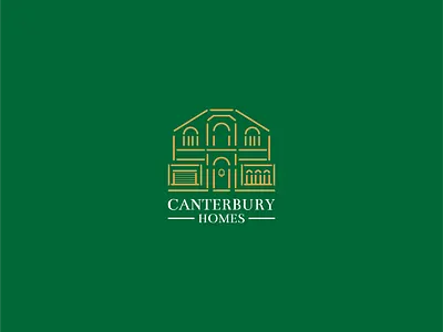 Canterbury Homes (Real Estate) Logo branding design flat home icon illustration logo minimal monoline monoline logo real estate branding real estate logo