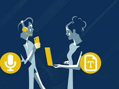 Transcribe / Apple Store app appstore computer coworking design flat illustration laptop light man minimal phone shadow smartphone telephone ui ui design uidesign vector woman