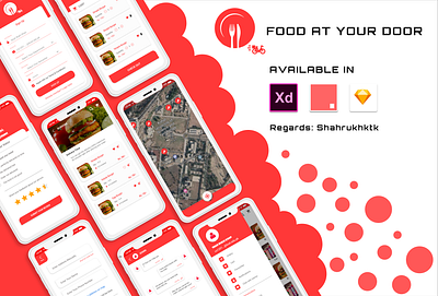 Online Food Delivery Android App adobe xd android app design door food and drink food app food at your door food concept food illustration foodie invisionapp mobile app design mobile app ui mobile app ui ux design ui ux ui ux design uidesign