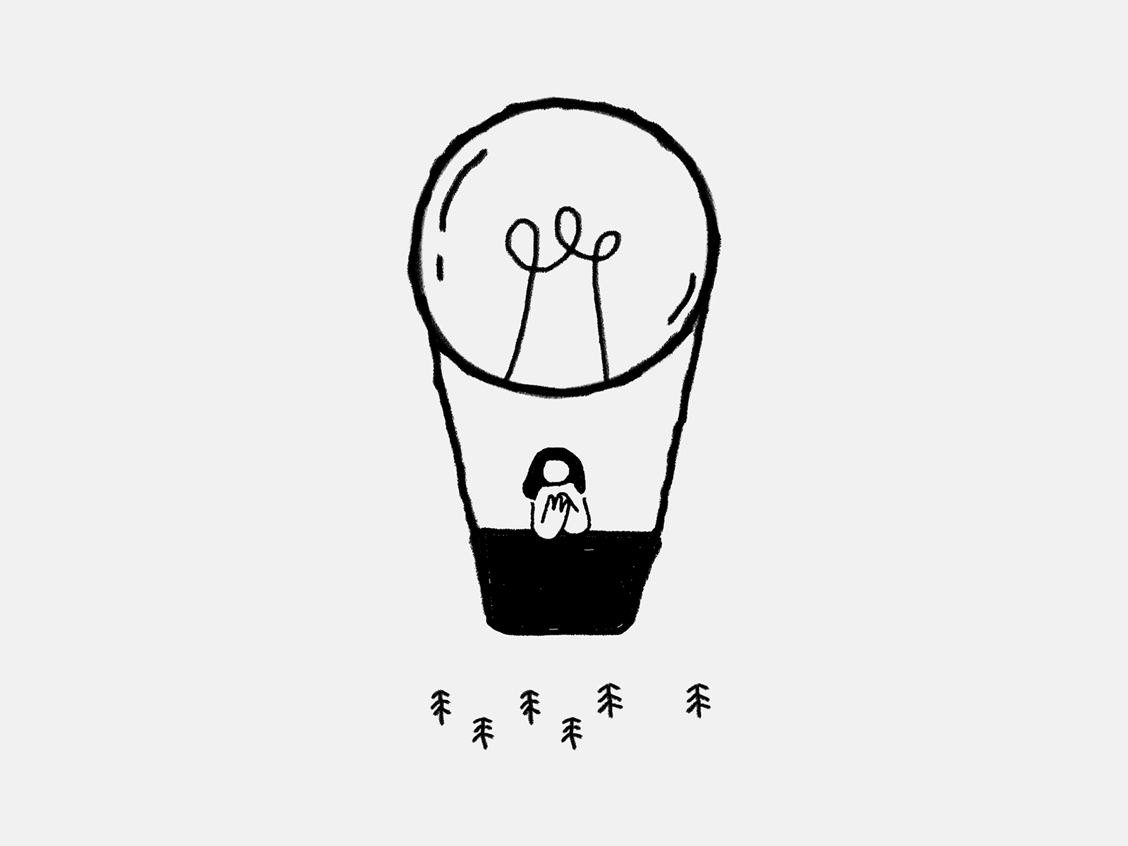 Ideas rising animation illustration minimalism