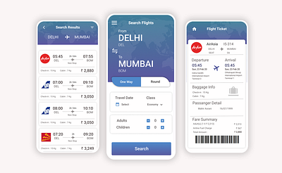 Flight Booking App app design flat flight booking minimal travel app typography ui ux web