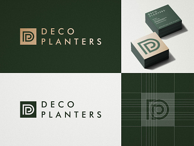 Deco Planters - Brand Identity brand brand identity branding business cards d letter design dp gold foil grid design identity identity designer illustration lettermark logo logomark logotype designer monogram negative space smart mark typography