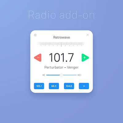 radio addon app ui ux website