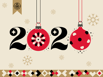 2020 🥳 2020 happy new year postcard vector illustration