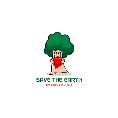 SAVE THE EARTH 99 animation contest design earth globalwarming green icon illustration logo logos logotype love tree tree logo ux