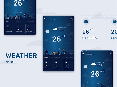 Weather app app app design illustration ui weather