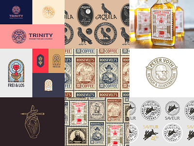 My Best Nine (2019) badge branding engraving etching illustration illustrator line art logo packaging peter voth design portfolio vector