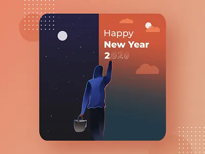 Happy New Year 2020 design digitalart happynewyear illustration newyear newyear2020 ui uidesign userinetrface userinterfacedesign vectorart