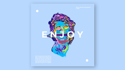 ENJOY 2020 - Aesthetic Poster abstract app branding design icon illustration illustrator infographic portfolio poster ui ux vector