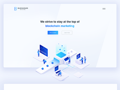 Blockheads Digital branding clean design graphic design illustration illustrator minimal ui web website